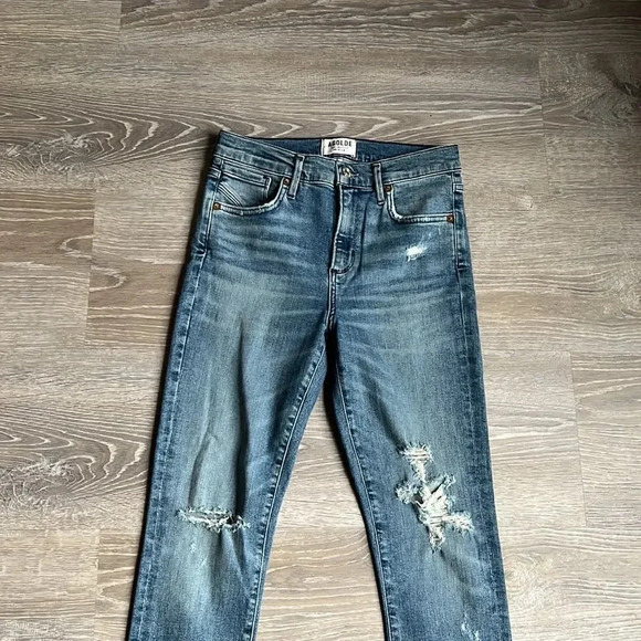 Agolde Distressed Sophie Hi-rise Skinny Jeans - Picture 5 of 9